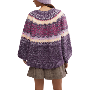 Free People Purple Festive Frost Sweater